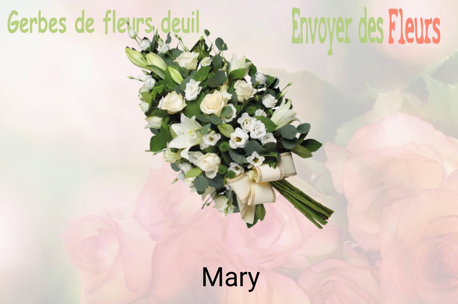 Gerbe de fleurs de deuil livrée à Mary